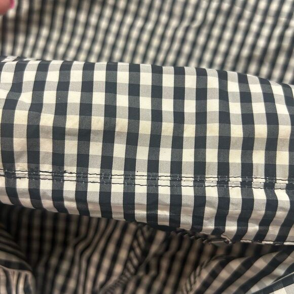 Talbots Woman 3X Gingham Check Jacket Black White Belted Wrap Lightweight Plus - Picture 11 of 12